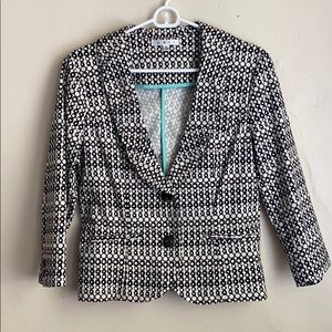 CAbi | Black and White Patterned Blazer
